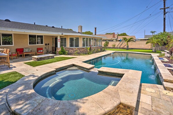 A heated pool - Quiet Anaheim Home w/ Pool, 5 Mi to Disney! (Anaheim)