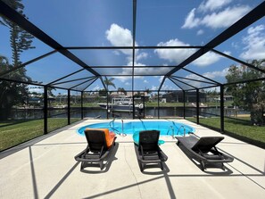 Outdoor pool, a heated pool