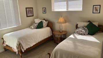 2 bedrooms, iron/ironing board, travel crib, free WiFi