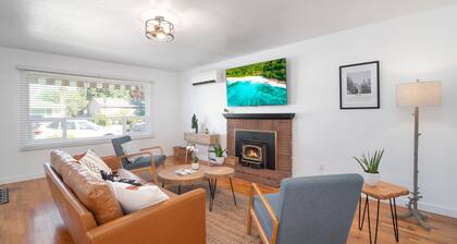 Modern Mid-Century Retreat with Stylish Amenities & Family-Friendly Comfort