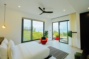 Three Bedroom Villa with Private Pool | Premium bedding, memory foam beds, minibar, in-room safe