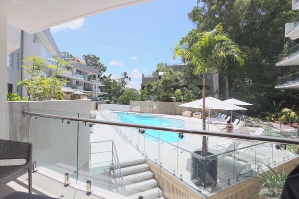 A heated pool