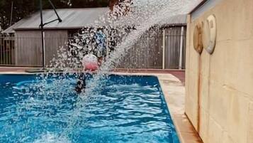 Outdoor pool, a heated pool