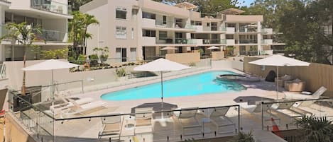 A heated pool