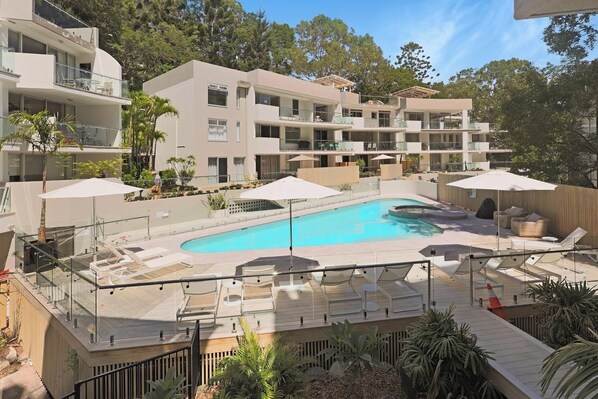 A heated pool