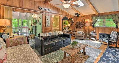Smoky Mtn Cottage on Creek w/ Lanai & Forest Views