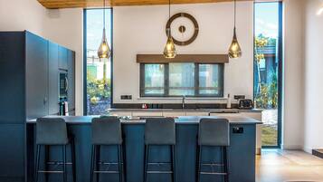 Fridge, oven, stovetop, dishwasher