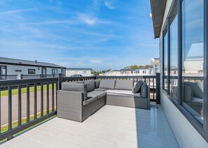 Terrace/patio - Brand new for 2021. Outstanding, spacious lodge with one double and two twin. (Skegness)