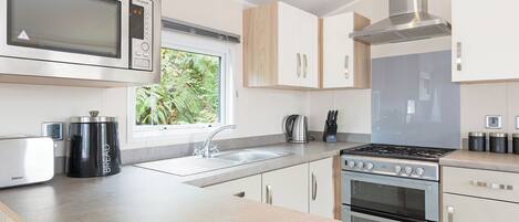Fridge, oven, stovetop, toaster