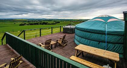 Orange Yurt With Hot Tub- Sleeps 3, Parking & Pets