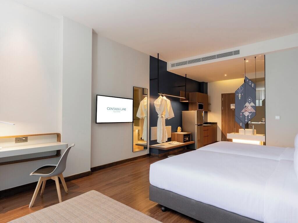 Premium Room, 2 Double Beds (Premium) | Minibar, in-room safe, desk, laptop workspace