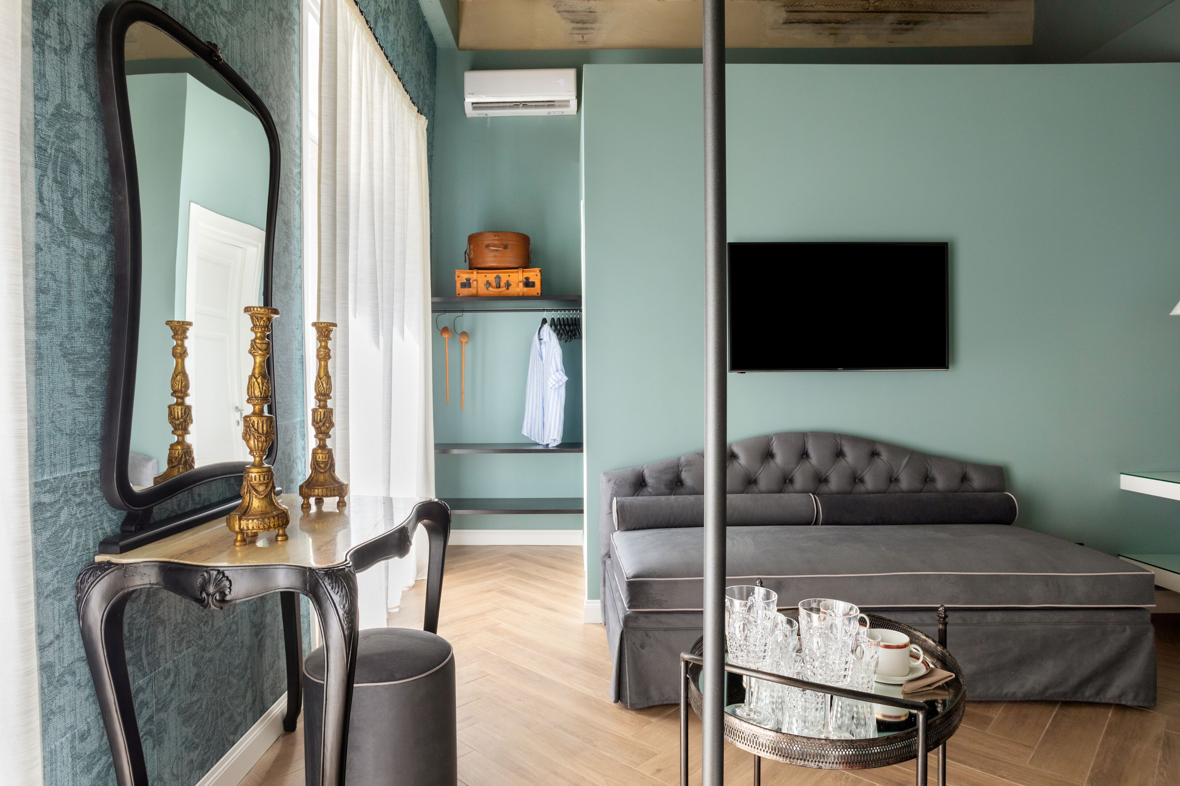 Suite monolocale Luxury | Biancheria da letto di alta qualità, copriletto in piuma