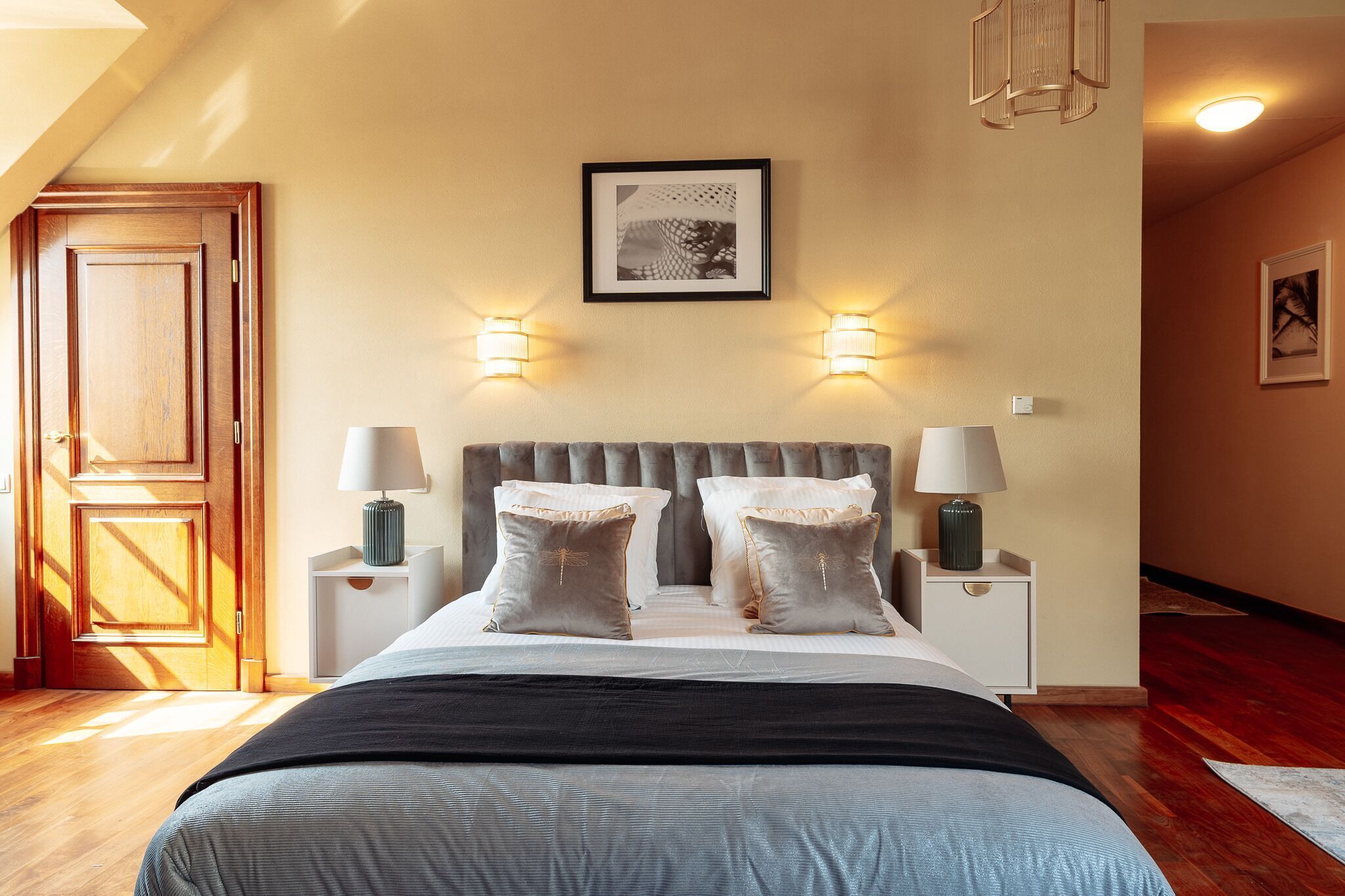 Premium bedding, individually decorated, individually furnished