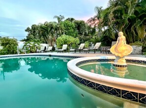 A heated pool