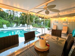 A heated pool