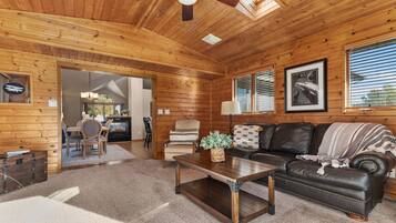 TV, fireplace, foosball