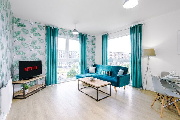City Apartment | Living area | TV