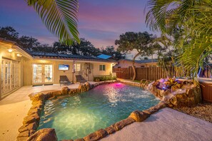 Outdoor pool, a heated pool