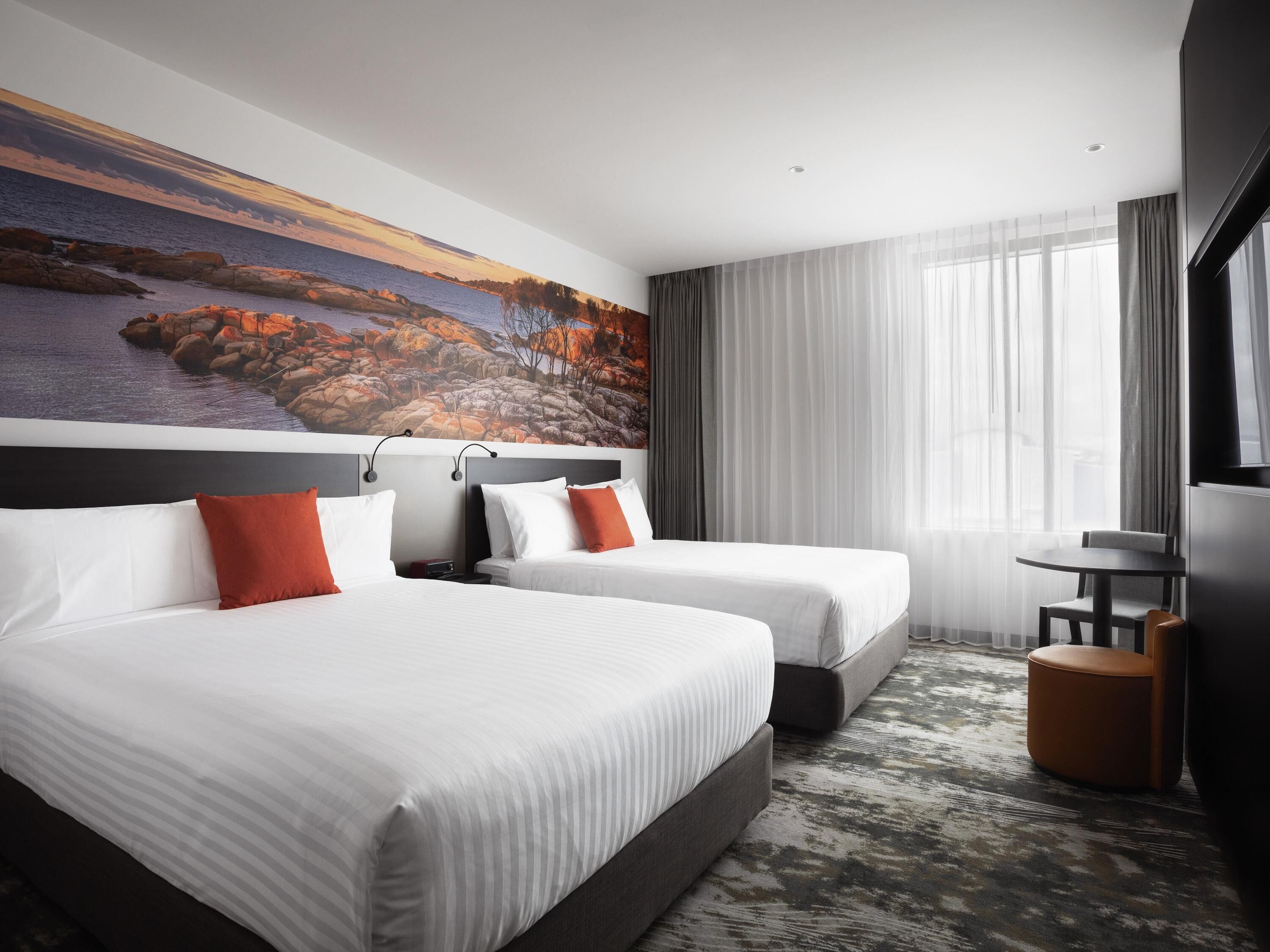 Chambre Standard Double ou avec lits jumeaux, 2 grands lits | Literie de qualité supérieure, minibar, coffres-forts dans les chambres