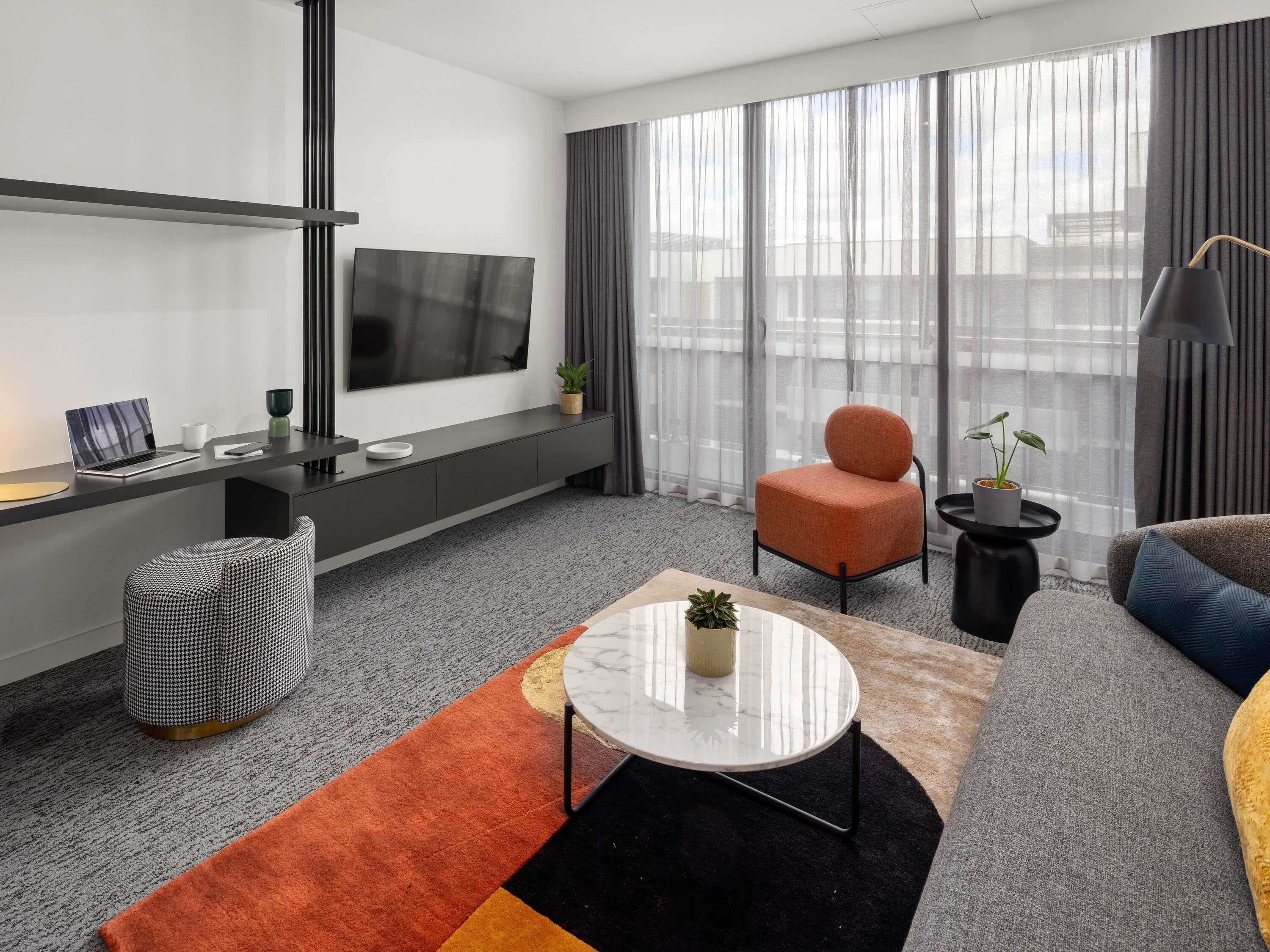 Memory-foam beds, in-room safe, desk, laptop workspace
