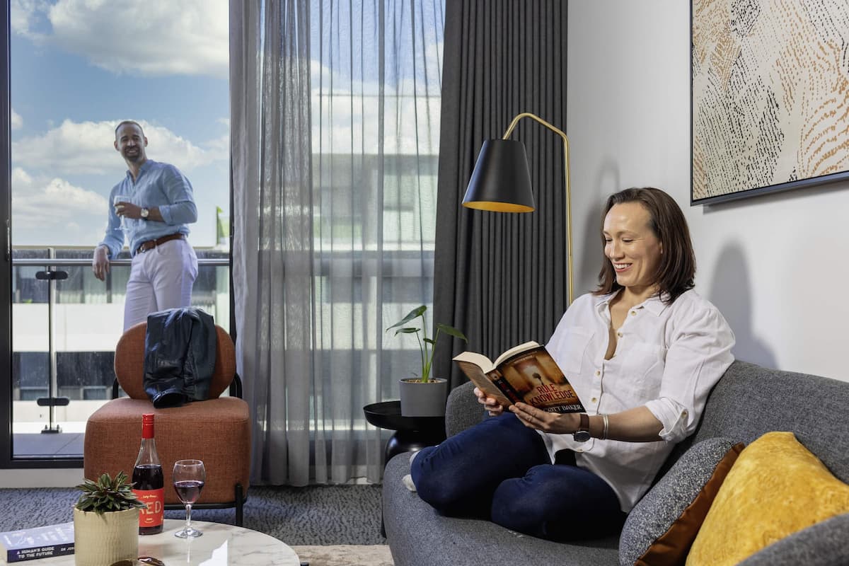 Memory-foam beds, in-room safe, desk, laptop workspace