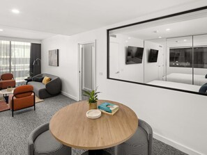 Apartment, 2 Bedrooms, Balcony | Memory foam beds, in-room safe, desk, laptop workspace