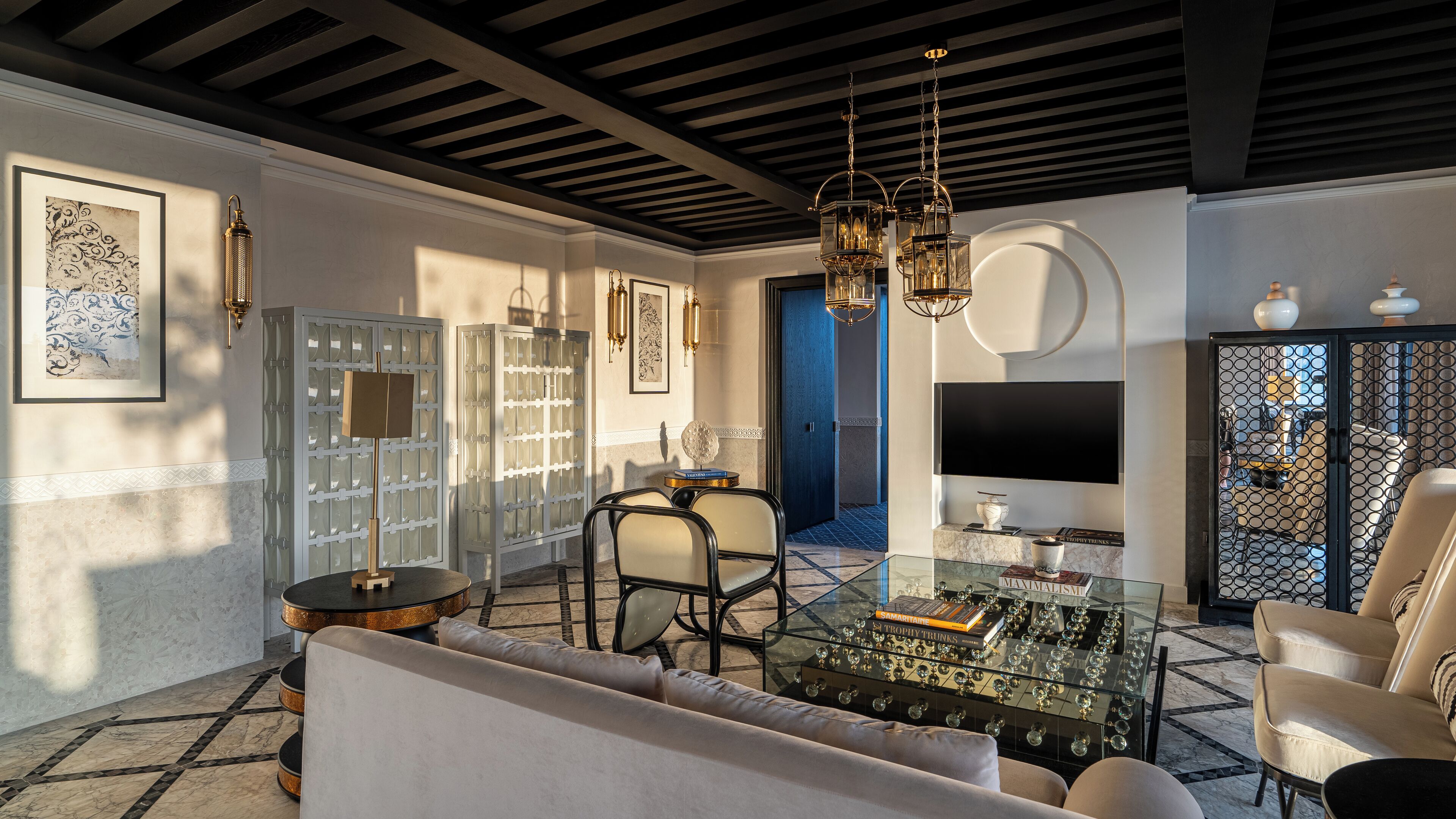 suite, 3 bedrooms (ambassador gold) | living area | 50-inch smart tv with digital channels, tv