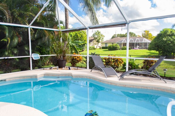 Outdoor pool, a heated pool