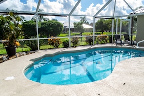 Outdoor pool, a heated pool