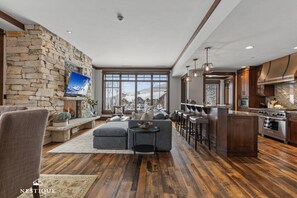 TV, fireplace, video games, DVD player - Maison Moose | Ski-In/Ski-Out Luxury Deer Valley Condo at Arrowleaf | A Nestique Property (Park City)