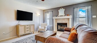 Home with backyard, central AC, & washer/dryer - drive minutes to downtown