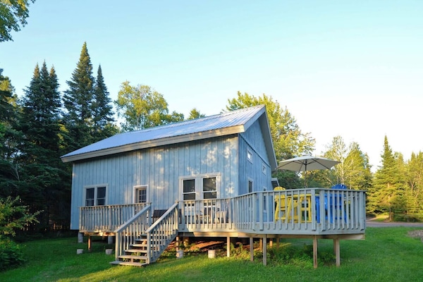 Perched on the edge of Bark Point overlooking Lake Superior's south shore.
