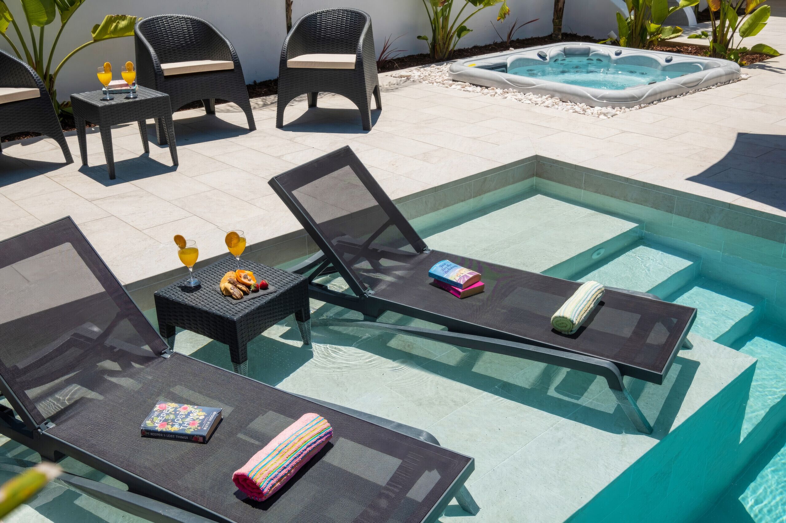 A heated pool