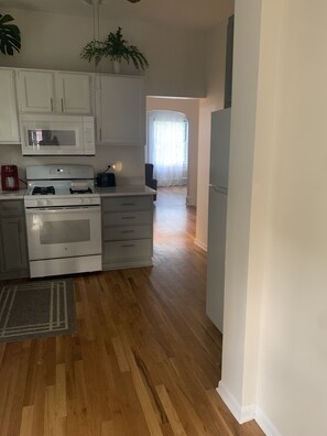 Fridge, microwave, oven, stovetop - Cozy 3 Bdrm. Apt. sleeps 5 guests in the historic neighborhood of Oak Park IL (Oak Park)