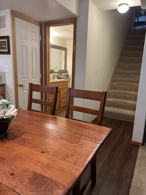 Dining - Private, Spacious Basement Suite - Hot Tub, Kitchenette, Ping Pong, Kid-friendly (Colorado Springs)