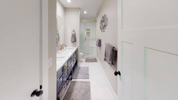Hair dryer, towels