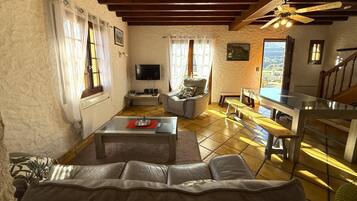 Télévision, cheminée