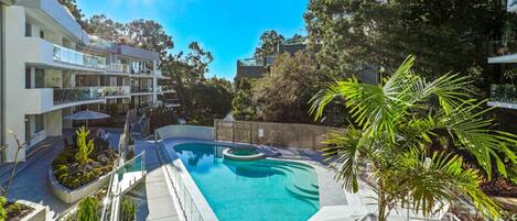 A heated pool