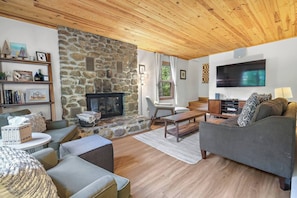 Smart TV, fireplace
