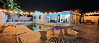 Private beach in Las Vegas heated hot tub heated pool option
