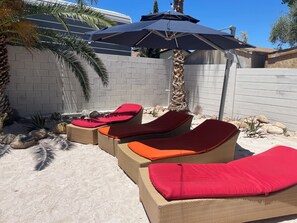 Property grounds - Private beach in Las Vegas heated hot tub heated pool option (Las Vegas)