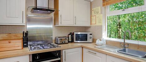 Fridge, oven, stovetop, toaster