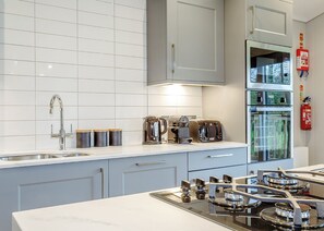 Fridge, oven, stovetop, dishwasher