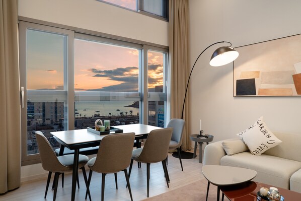 Family Two Room Loft Partial Ocean | Living area | 48-inch Smart TV with cable channels, TV - Le Collective Yeosu (Yeosu)