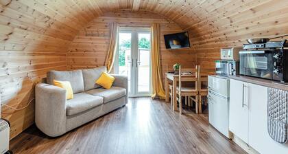 Here at Riverview our hot tub pods have been warming up.