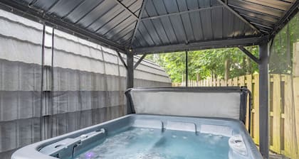 Here at Riverview our hot tub pods have been warming up.