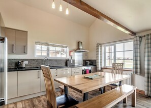 Fridge, oven, stovetop, dishwasher