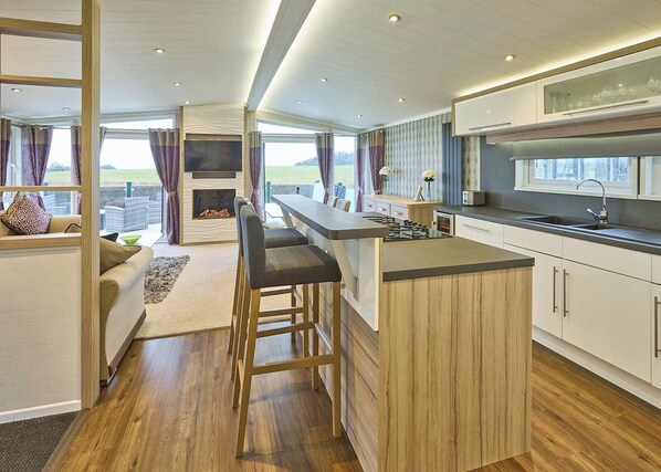 Fridge, oven, stovetop, toaster