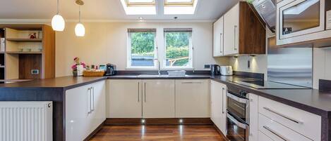 Fridge, oven, stovetop, dishwasher