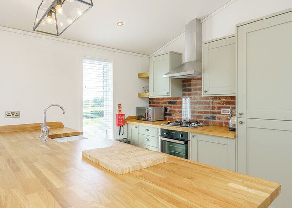 Fridge, oven, stovetop, dishwasher